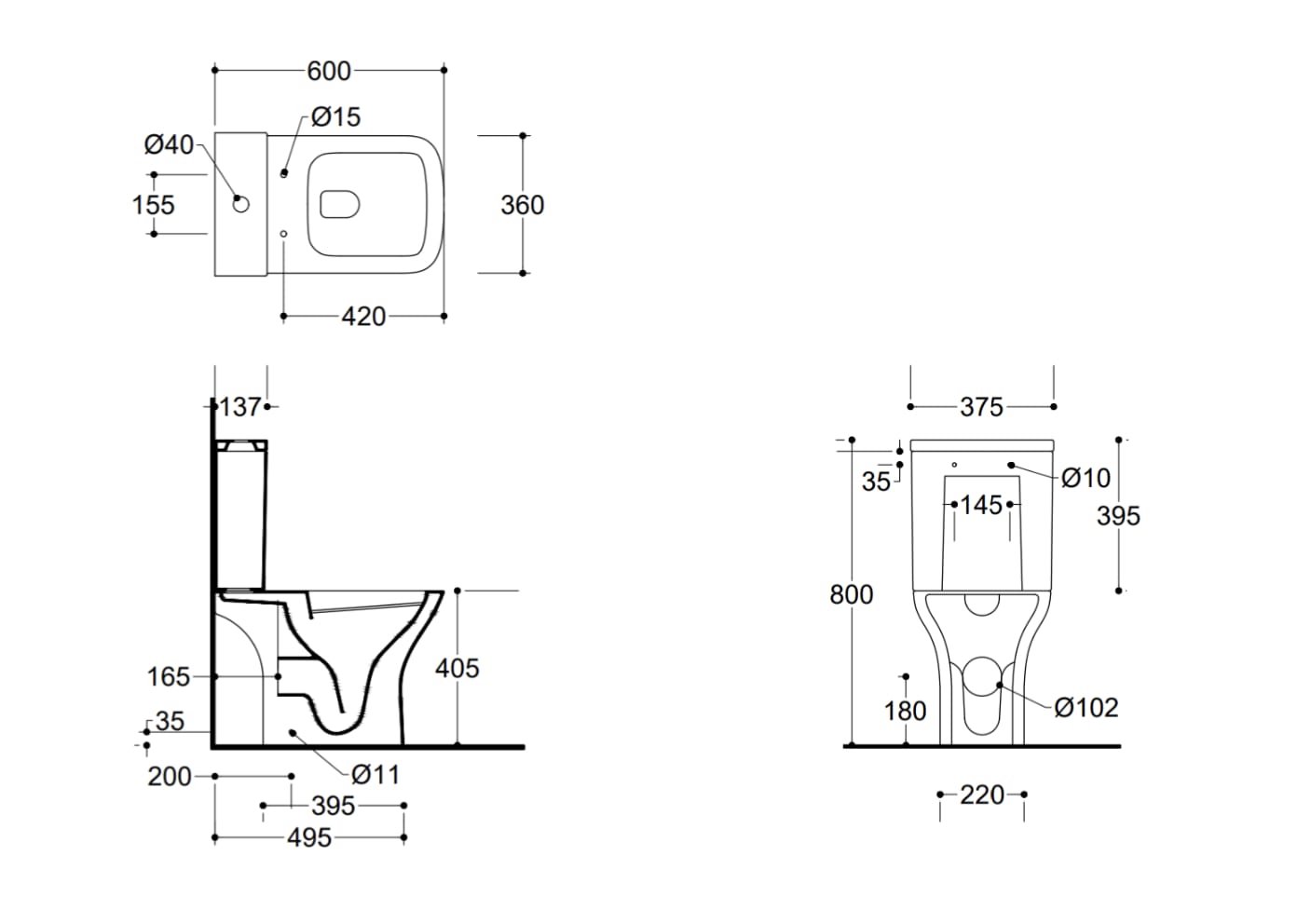 The Pureflow Essential Built-In Bidet Toilet